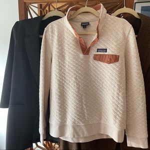 Patagonia 1/4 pullover organic cotton quilted blush size medium ✨